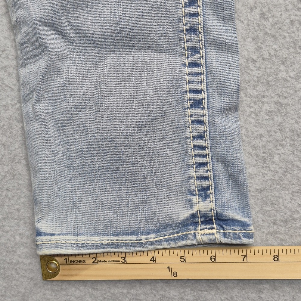 Vintage True Religion Billy Big T Jeans Womens 28 Blue Mid Rise Straight Y2K - Picture 13 of 16